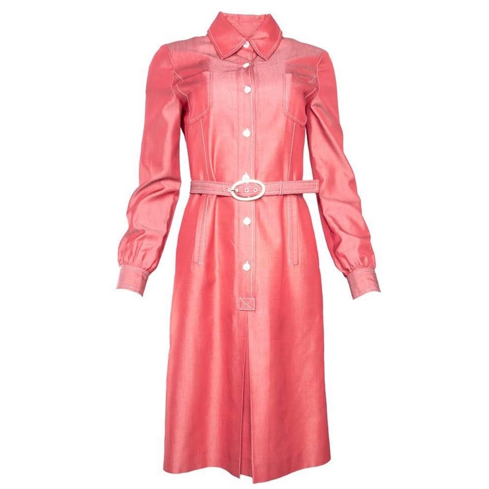 Carolina Herrera Size 8 Pink Silk Dress